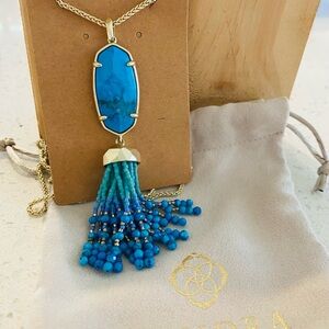 Kendra Scott Turquoise Pendant Necklace with Tassel